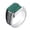 Green, variant on Men Vintage Square Gemstone Signet Ring Stainless Steel Silver Plated Wide Grid CZ Band Gothic Hip Hop Punk Western Ethnic Finger Jewelry Green Size 9