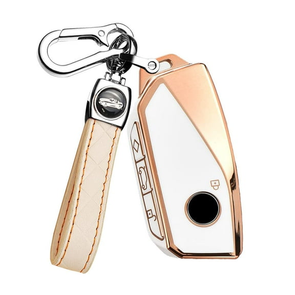 Key Fob Cover for BMW 7 Series 760i X7 IX i7 XM 2023 Key Case Cover for BMW 7 Accessories with Keychains Smart Remote Auto Key -TPU Keychain