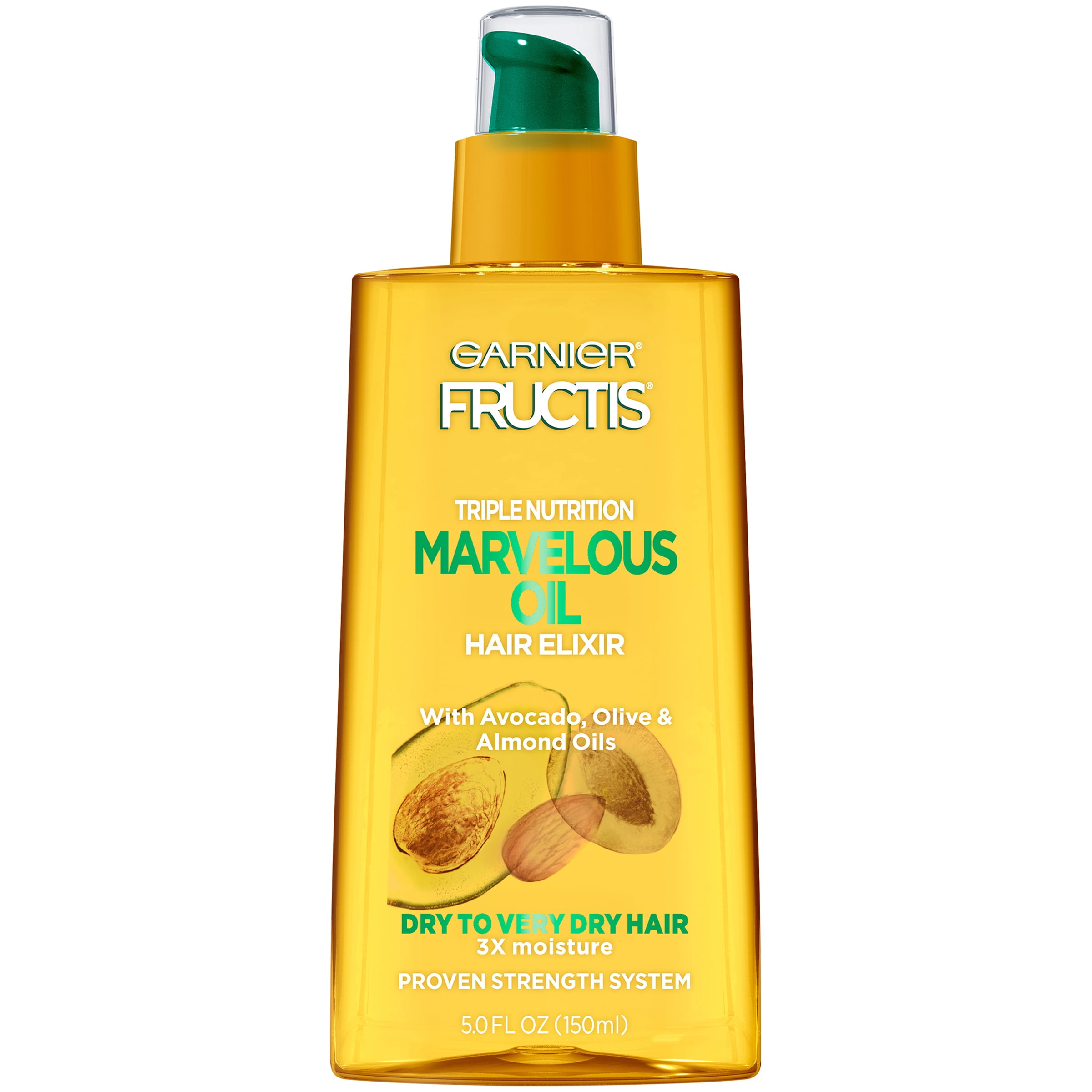 Garnier Fructis Triple Nutrition Marvelous Oil Hair Elixir, Dry to Very ...