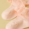 thumbnail image 4 of SUNSIOM Baby Toddlers Girls White Cotton Princess Style Eyelet Ruffles Lace Top Frilly Mesh Spring Summer Princess Socks 0-12 Years, 4 of 7
