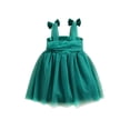 thumbnail image 4 of Qiylii Baby Girls Christmas Summer Tulle Dress,Boat Neck One-piece with Bowknot,Red, 4 of 7