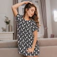 thumbnail image 3 of Easygdp Bowling Pins Camisón de manga corta para mujer, informal, estampado, 3 of 6