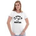 thumbnail image 4 of Rather Be In Mountains Hiking Life Womens Slim Fit Graphic Tee Brisco Brands S, 4 of 5