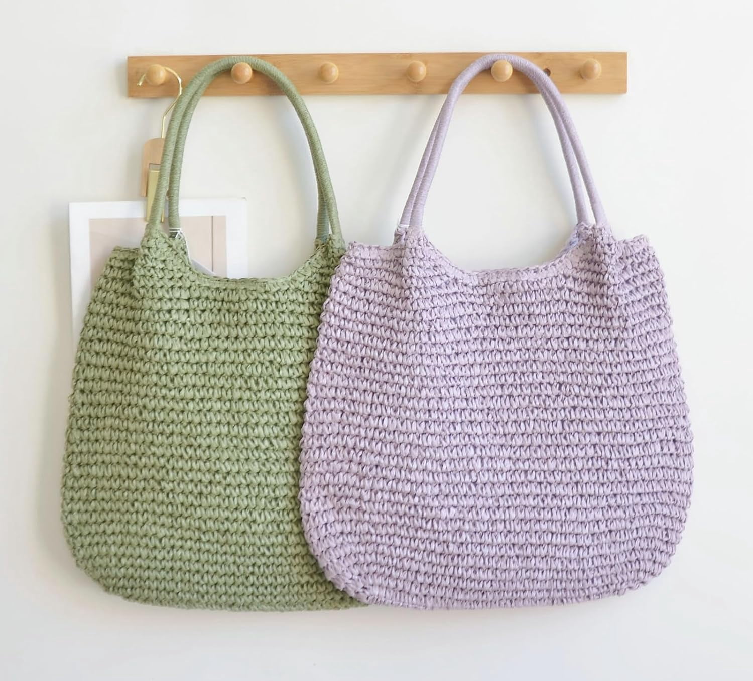 Zhengup Straw Beach Bag for Women Tote Purse Shoulder Bag Everything Holiday Work Everyday Summer Outdoor Vacation