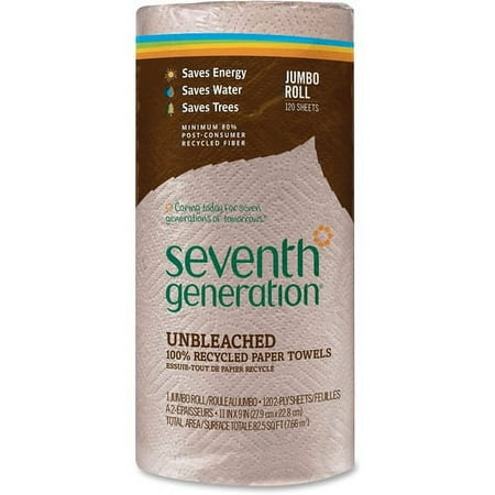 Seventh Generation 100% Recycled Paper Towels – 2 Ply – 11 x 9 – 120 Sheets/Roll – Brown – Paper – Lint-free Absorbent Hypoallergenic Fragrance-free Dye-free – 120 / Roll | Bundle of 10 Rolls Seventh Generation 100% Recycled Paper Towels – 2 Ply – 11 x 9 – 120 Sheets/Roll – Brown – Paper – Lint-free Absorbent Hypoallergenic Fragrance-free Dye-free – 120 / Roll | Bundle of 10 Rolls