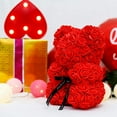 thumbnail image 3 of Oso de rosa, oso de peluche, oso de flor artificial, el mejor regalo para el día de San Valentín $ Oso de flor de rosa Oso de flor de burbuja $ Juguete de oso de abrazo de flor inmortal de simulación, 3 of 4