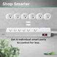 thumbnail image 5 of iHome IH-SW007-199 Flow 3 ft. 6-Outlets Smart Surge Protector, 5 of 9