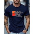 thumbnail image 1 of T Shirt Men's KN Racing Logo Motorcycle & Motor Sports Breathable Short Sleeve Summer Tee with KN RACING Brand Design, 1 of 5