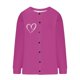 thumbnail image 4 of Cárdigan de punto con estampado informal para mujer, abrigo con botones, 4 of 5