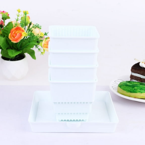 Worgeous White Plastic Flower Pot Set for Succulents and Orchids with Drainage Holes Ideal for Home and Garden 3.5 Inch