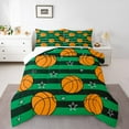 thumbnail image 1 of Erosebridal Sport Basketball Bedding King Comforter Set,Geometric Stripes Bedding Sets King with Comforter,Breathable Comforter Sets King Size,Stars Decor, 1 of 8