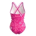 thumbnail image 5 of Girls One Piece Swimsuits 5T Swimsuit Girls Bathing Suits For Girls Red Cute Heart Pettern, 5 of 8