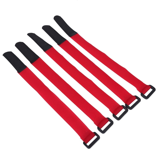 DUUTI 5Pcs Set Lightweight Nylon Bicycle Handlebar Straps for Air Pump, Flashlight More with Hook and Closure Durable, Portable Cycling Accessory