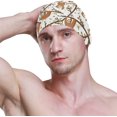 thumbnail image 3 of FYBTO Swimming Cap Tropical Jungle Funny Sloths Unisex Adult FYBTO Polyester, 3 of 4