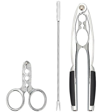 

1 Set of Multifunctional Nutcracker Stainless Steel Nutcracker Nut Opener Tool Dried Fruit Pick