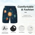 thumbnail image 5 of Lsque Mens Swim Trunks Solar System And Planets Pattern - Bathing Suit Compression Liner - Beach Swim Shorts Swimwear - (S-3XL) - Stretch Quick Dry -Small, 5 of 9