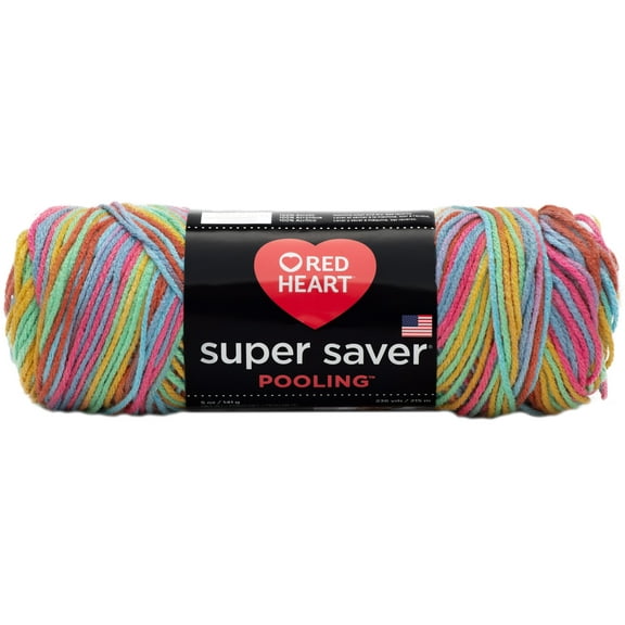 Spinrite Red Heart Super Saver Pooling Yarn - Papaya, 1 Pack of 2 Skein