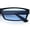 Black Frame - Blue Lens, variant on SA106 Mens Hippie Hustler Color Lens Narrow Rectangular Black Frame Sunglasses Pink Lens