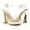 GOLD, variant on GJPBGK Women Platform Stiletto Heels Clear Strap Sandals with Flared Heel and Gold Buckles Comfortable Thick Sole Heel for Daily Wear
