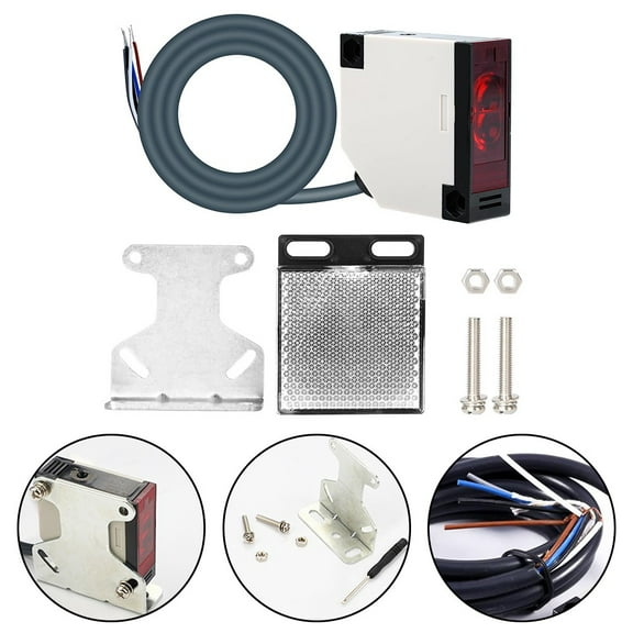 Photoelectric Beam Sensor Switch,Reflector Light Barrier For E3Jk-R4M1 12-24 Vdc