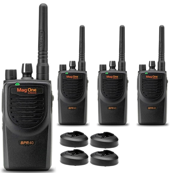 Motorola BPR40 Mag One Series 4W UHF 8-Channel Two-Way Radio Portable (BPR40-U8)(4 Pack)