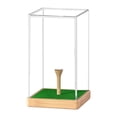 thumbnail image 2 of Vitrina de pelotas de golf con base de madera, vitrina multiusos con caja de almacenamiento para tees, recuerdos de béisbol, joyas, juguetes pequeños, 2 of 8