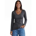 thumbnail image 3 of Emmalise Women’s 3-Piece Top Set: Cami, Short & Long Sleeve Scoop Neck Essential Heather & Oatmeal Mix-S, 3 of 7
