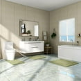 thumbnail image 2 of 3 Pieces Bathroom Rugs, Ultra Soft Non Slip Absorbent Chenille Toilet Bath Mat Set (Sage Green), 2 of 6