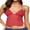 Red, variant on Women Y2K Cami Tank Top Polka Dot Sleeveless V Neck Open Back Tie Up Crop Top Sexy Spaghetti Strap Sheer Camisole Top