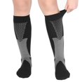 thumbnail image 3 of Unisex Compression Socks Stretch Leg Support Stockings for Travel Flight Sport Black S/M, 3 of 7