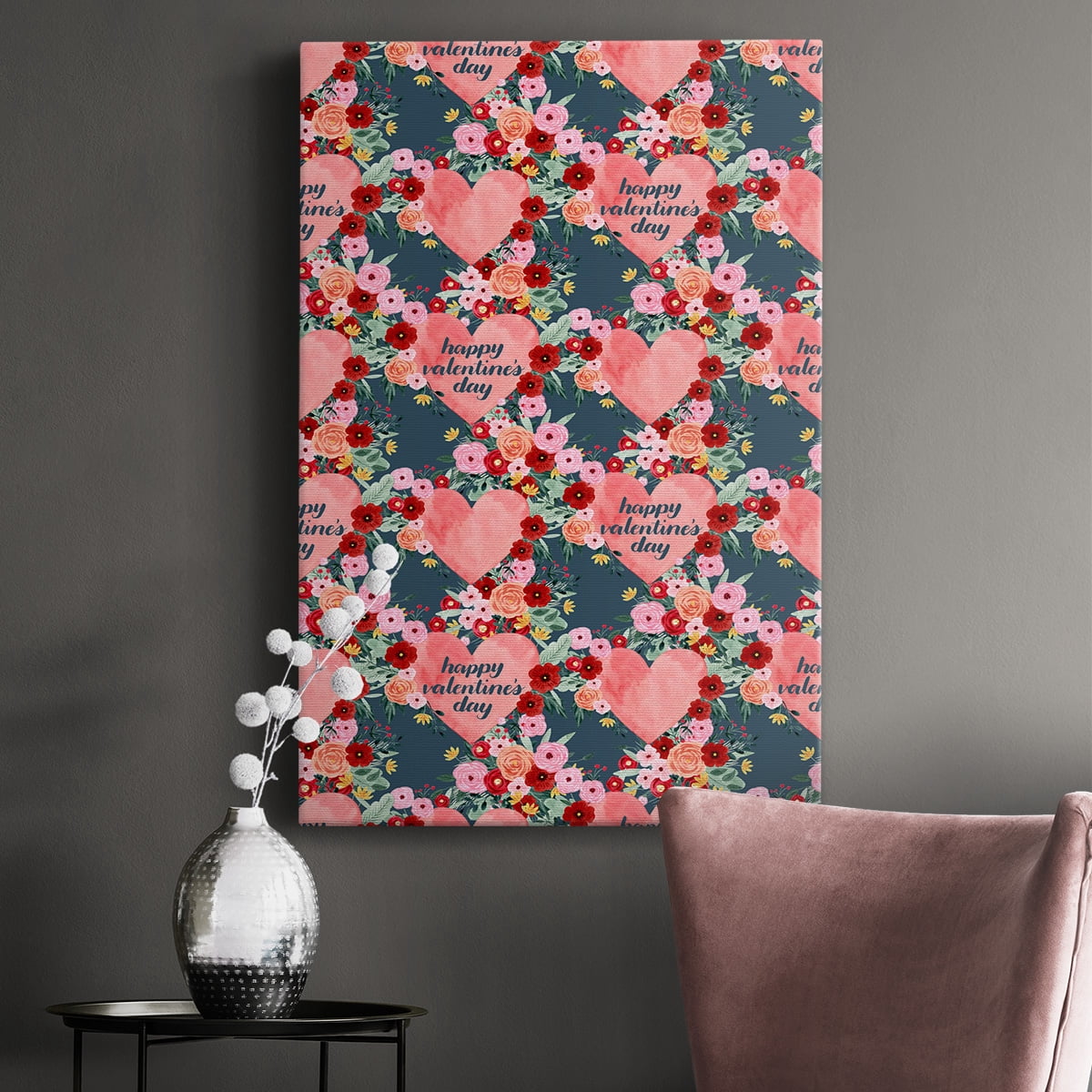 Sweet Hearts Collection E Premium Gallery Wrapped Canvas - Ready to Hang