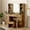 Brown, variant on TROPOW Vanity Desk Table With Mirror and Lights for Women Girls, Makeup Vanity Desk with Power,Large Makeup Vanity With 5 Drawers, 6 Open Shelves, Cabinets, Vanity Table,Black