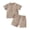 A11-Khaki, variant on Toddler boys and girls clothes summer outfits embroidery smocked short sleeve shirt t-shirt gingham shorts 1T 2T 3T 4T Sky Blue 18-24 Months