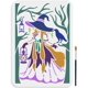 thumbnail image 1 of Plantilla de bosque de 11,7 × 8,3 pulgadas, plantilla grande de cuervo mágico con pincel, luces retro, plantilla de bosque de pelo largo, 1 of 9