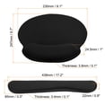 thumbnail image 2 of Uxcell Keyboard Wrist Pad Mouse Wrist Rest Ergonomic Wrist Support Comfortable Memory Foam Style 3, Black 1 Set, 2 of 5