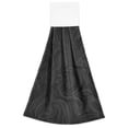 thumbnail image 7 of Dailycode Kitchen Wash Cloths with Hanging Loops Absorbent Absorbent Quick Drying Hand Towels, 2 Pack, Black Elegant Swirling Plants, 7 of 7