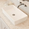 thumbnail image 6 of Novatto NP-208513CH Rectangular White Porcelain Grooved Exterior Sink Set with Chrome Drain, 6 of 7