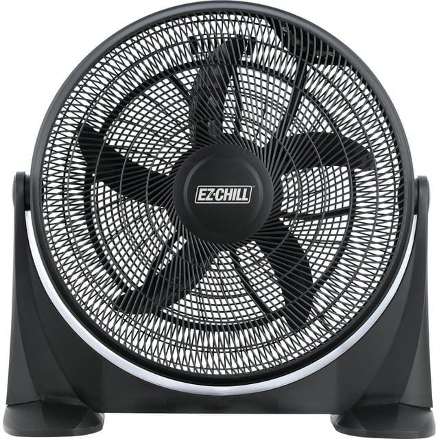EZ-CHILL Ventilador de piso de alta velocidad de 20 pulgadas con inclinación ajustable de 180 grados, 3 velocidades, ideal para el hogar, el dormitorio y la oficina, 01302