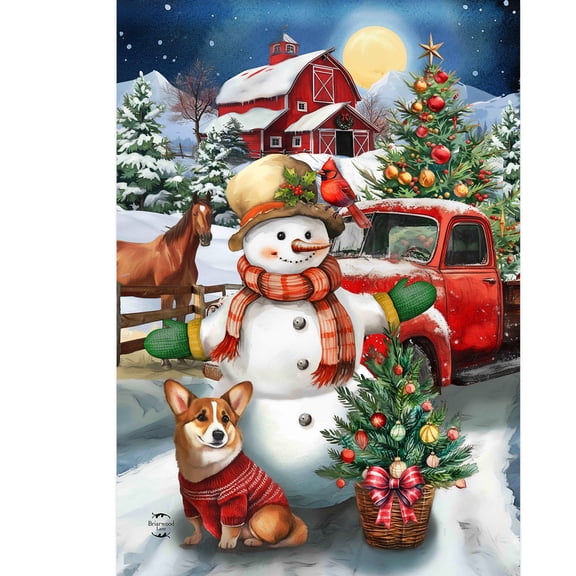 Briarwood Lane Winter Garden Flag 12x18 For Outdoor Country Snow Day For Winter Garden Flag Flags For Outside