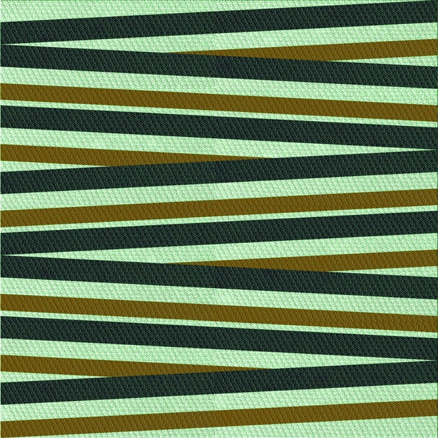 Ahgly Company Machine Washable Indoor Square Transitional Dark Coffee Brown Area Rugs, 4' Square