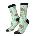 thumbnail image 1 of Fotbe Cute Sea Turtles Calcetas Largas con Estampado para Hombre y Mujer – Calcetas de Compresión Transpirables y Elásticas, Viajar y Uso Diario Talla 5-11, 1 of 6