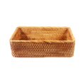 thumbnail image 1 of Wuffmeow Hand-Woven Rattan Wicker Storage Basket Fruit Food Breakfast Display Box Handicrafts Home Bathroom Organization, 1 of 10