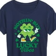 thumbnail image 3 of Instant Message - St. Patrick's Day - Nothin' But Lucky Vibes Clover - Women's Short Sleeve T-Shirt, 3 of 6