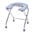 thumbnail image 1 of Milaget Bathroom Toilet Seat Commode Stool Strong Load Capacity Comfortable Non-Slip Pad Gray 38cm High, 1 of 9