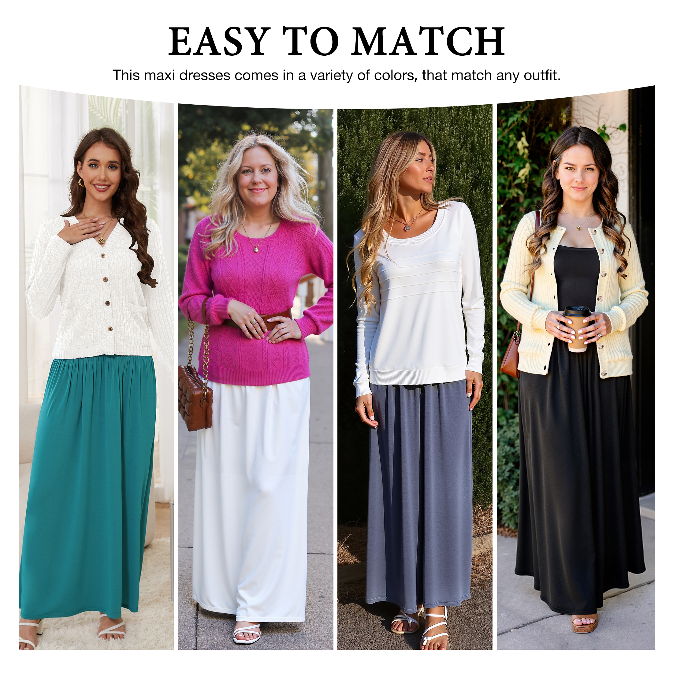 Asklazy Women's Long Sleeve Maxi Dress with Pockets photo 7