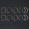 thumbnail image 1 of 10 Pieces Mini Hollow Ch Diy Keychain Pendants Ometric Frame, 1 of 2
