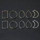 thumbnail image 1 of 10 Pieces Mini Hollow Ch Diy Keychain Pendants Ometric Frame, 1 of 2