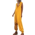 thumbnail image 1 of B91xZ Salopettes pour Femmes une-Pièce Combinaisons Bretelles Réglables Pantalons Décontractés Chauds, Jaune G, 1 of 3