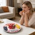 thumbnail image 6 of HaoXun 5-Compartments Plastic Candy Snack Tray - 9x1 Inch Serving Plate for Parties, Family Gatherings, and Home Use, 6 of 8