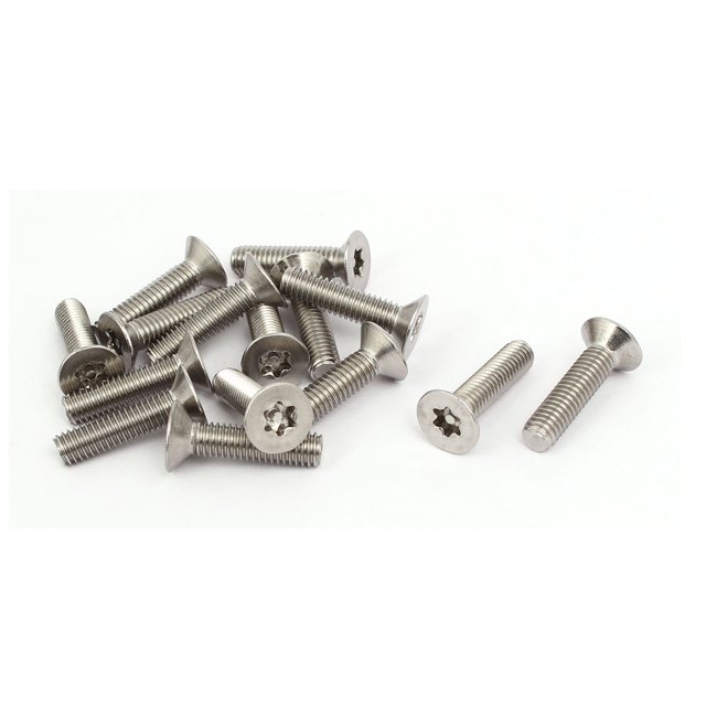 Tornillo de seguridad a prueba de manipulaciones Torx anti robo M6x25mm 15/64" x 1" 15 piezas